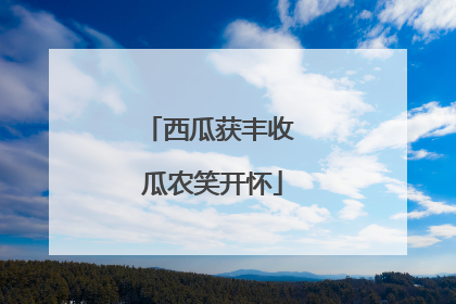 西瓜获丰收 瓜农笑开怀